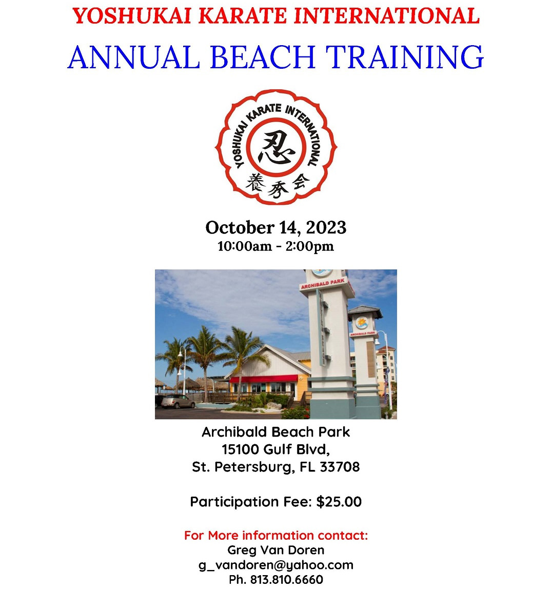 2023 Tampa Bay Dojo Annual Beach Training